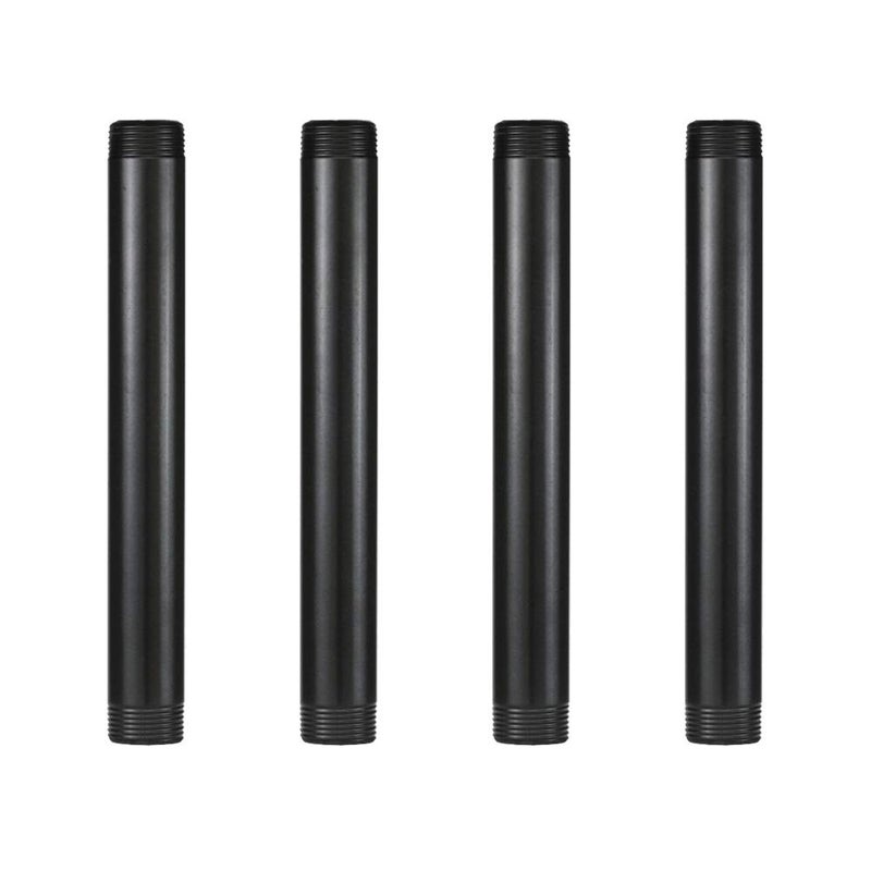 GeilSpace 1" Ã— 10" Pre-Cut Black Metal Pipe, Industrial Steel Fits Standard One Inch Black Threaded Pipes and Fittings - Vintage DIY Industrial Shelving (1" Ã— 10") - Image 1